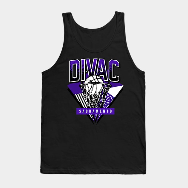 Sacramento Basketball Throwback 90s Divac Tank Top by funandgames